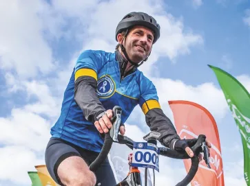Sir Ben Ainslie attending the Bike4Bart event in Dorset 2018