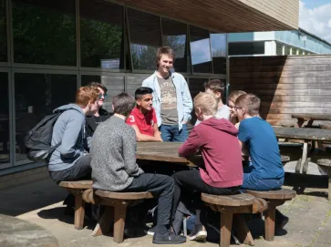 Excited youths attending the Water-based Diploma in Sport and Physical Activity (Outdoors)